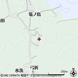 愛知県豊田市足助町（弓折）周辺の地図
