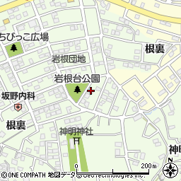 愛知県日進市岩崎町岩根36周辺の地図
