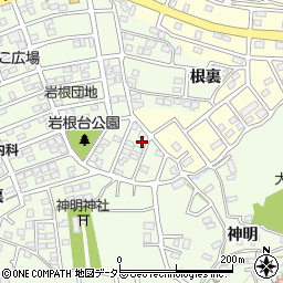 愛知県日進市岩崎町岩根15周辺の地図
