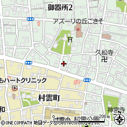 愛知県名古屋市昭和区御器所2丁目周辺の地図