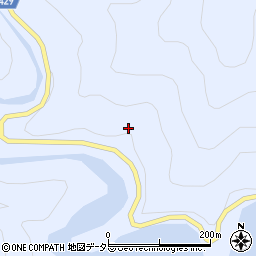 愛知県豊根村（北設楽郡）古真立（クワ瀬）周辺の地図