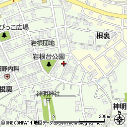 愛知県日進市岩崎町岩根28周辺の地図