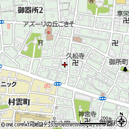 愛知県名古屋市昭和区御器所2丁目19周辺の地図