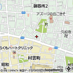 愛知県名古屋市昭和区御器所2丁目14周辺の地図