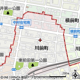 愛知県名古屋市中川区川前町周辺の地図