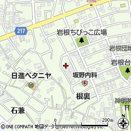 愛知県日進市岩崎町岩根261周辺の地図