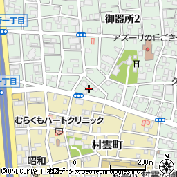愛知県名古屋市昭和区御器所2丁目13周辺の地図
