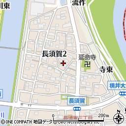 愛知県名古屋市中川区富田町大字長須賀屋敷周辺の地図