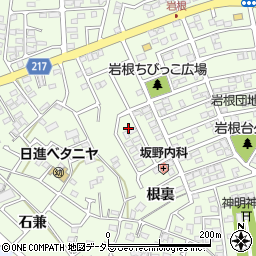愛知県日進市岩崎町岩根263周辺の地図