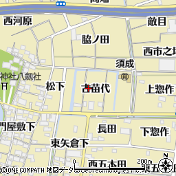 愛知県海部郡蟹江町須成周辺の地図