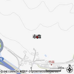 京都府船井郡京丹波町市森周辺の地図