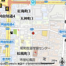 ファミリーマート昭和石仏町店周辺の地図