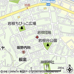 愛知県日進市岩崎町岩根周辺の地図