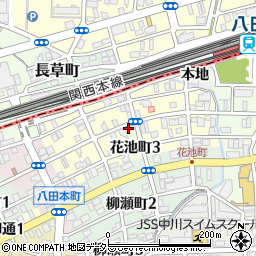 愛知県名古屋市中川区花池町周辺の地図