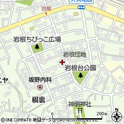 愛知県日進市岩崎町（岩根）周辺の地図