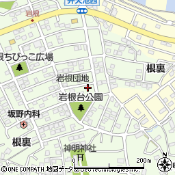 愛知県日進市岩崎町岩根53周辺の地図