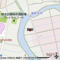 愛知県愛西市落合町新田周辺の地図