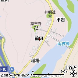 愛知県豊田市枝下町前田周辺の地図