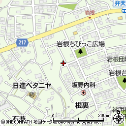 愛知県日進市岩崎町岩根270-3周辺の地図