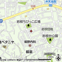 愛知県日進市岩崎町岩根164周辺の地図