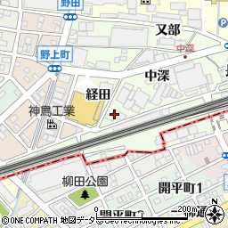 愛知県名古屋市中村区野田町（柳下）周辺の地図