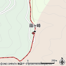 篠ケ峰周辺の地図