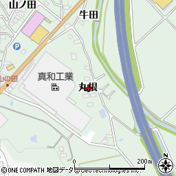 愛知県豊田市西中山町丸根周辺の地図