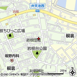 愛知県日進市岩崎町岩根66周辺の地図