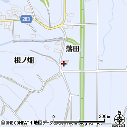 愛知県豊田市乙部町落田7周辺の地図