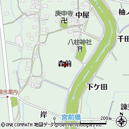 愛知県豊田市舞木町森前周辺の地図