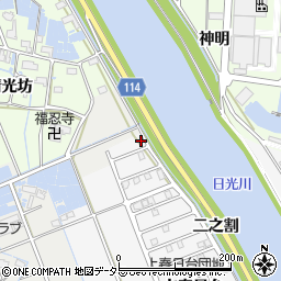 愛知県津島市鹿伏兎町上郷2周辺の地図