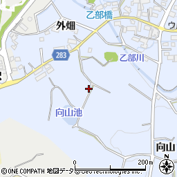 愛知県豊田市乙部町向山周辺の地図