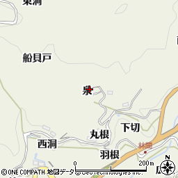 愛知県豊田市富岡町泉周辺の地図