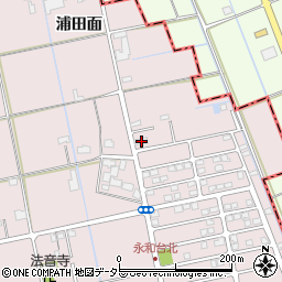 愛知県愛西市大井町浦田面165周辺の地図