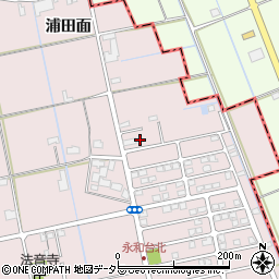 愛知県愛西市大井町浦田面164周辺の地図