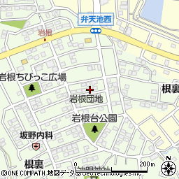 愛知県日進市岩崎町岩根74周辺の地図