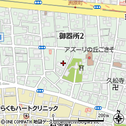 愛知県名古屋市昭和区御器所2丁目10周辺の地図
