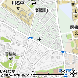 愛知県名古屋市昭和区楽園町133周辺の地図