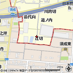 愛知県あま市七宝町徳実辻切周辺の地図
