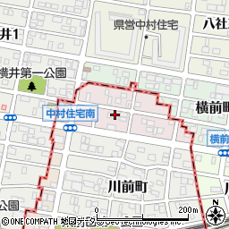 愛知県名古屋市中川区横前町周辺の地図