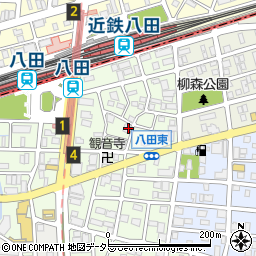愛知県名古屋市中川区八田町周辺の地図