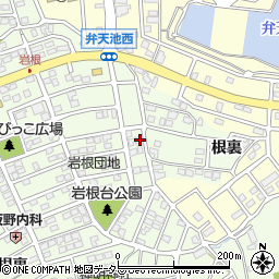 愛知県日進市岩崎町岩根70周辺の地図