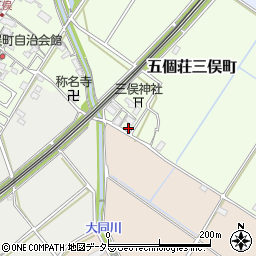 滋賀県東近江市五個荘三俣町174周辺の地図