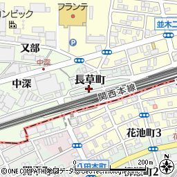 愛知県名古屋市中村区長草町49-1周辺の地図