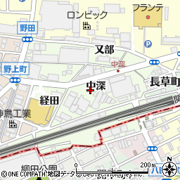 愛知県名古屋市中村区野田町中深22周辺の地図