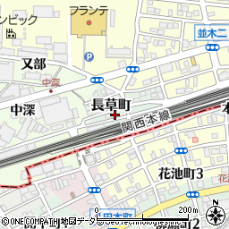 愛知県名古屋市中村区長草町51周辺の地図