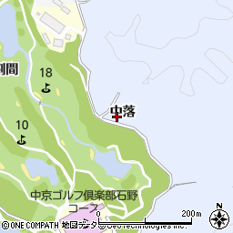 愛知県豊田市葛町中落周辺の地図