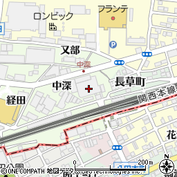 愛知県名古屋市中村区野田町中深15周辺の地図