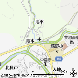 愛知県豊田市菅生町池平周辺の地図