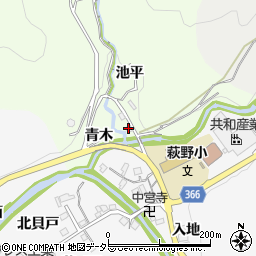 愛知県豊田市菅生町（池平）周辺の地図